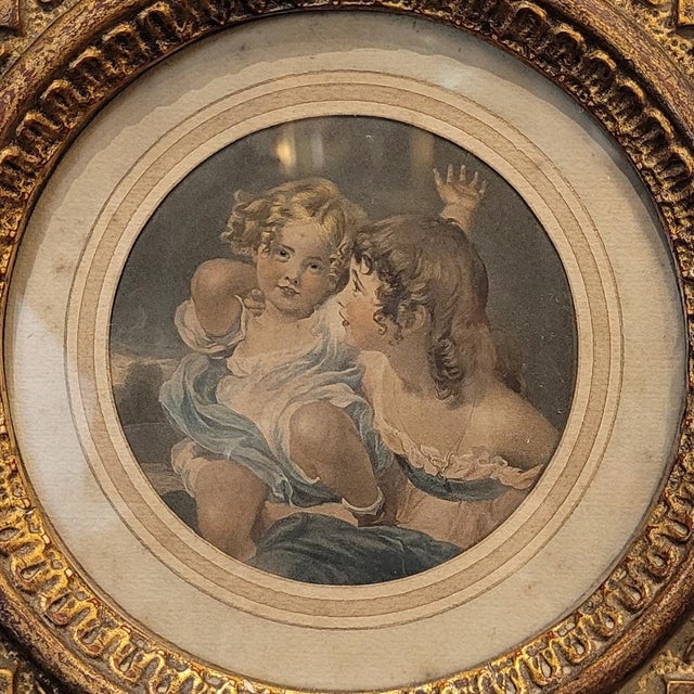 Sir Thomas Lawrence, The Calmady Children, 1800s, Watercolor Etching For Sale - Image 4 of 10