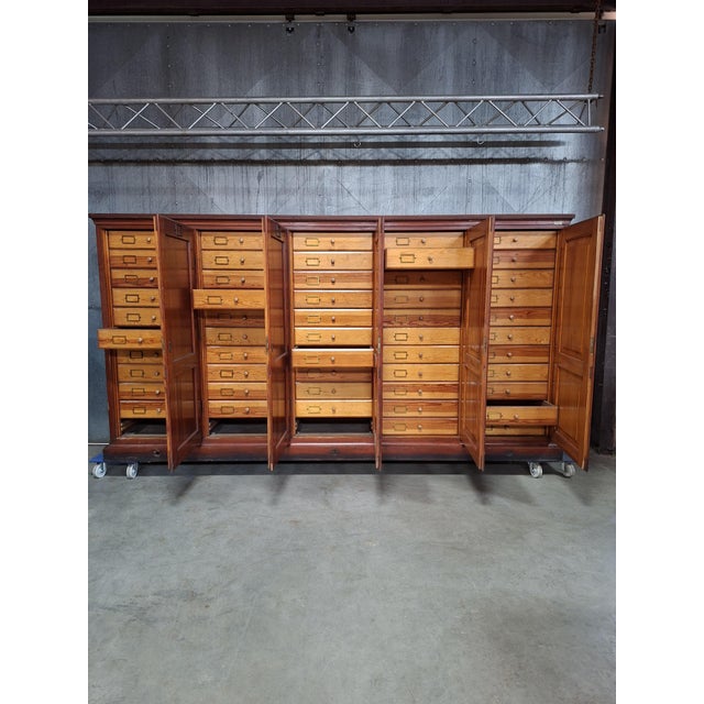 Brown Vintage Laboratory Cabinet from Berlin University For Sale - Image 8 of 13