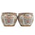 This impressive pair of Chinese Famille Rose porcelain fishbowl planters exemplifies the vibrant artistry and decorative...