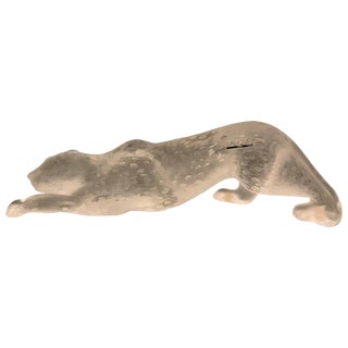 Lalique Frosted Crystal Zeila Panther For Sale