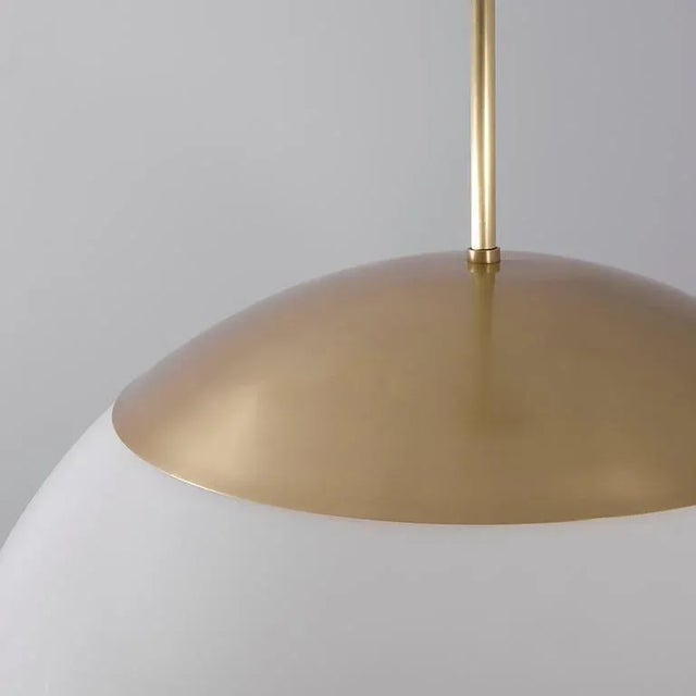 Glass Globe Opal 60 Pendant Light by Schwung For Sale - Image 6 of 7