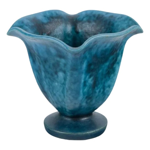 Small Ceramic Vase with Organic Shape by Svend Hammershøi for Kähler, Denmark, 1930s For Sale