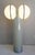 "Totem" outdoor floor lamp, designed by Gae Aulenti for Stilnovo, 1976, Italy. Lamp with two 28 cm diameter opal...