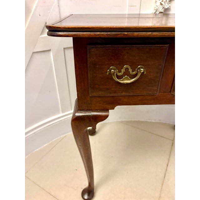 Antique Victorian Georgian Style Oak Lowboy, 1860 For Sale - Image 6 of 11