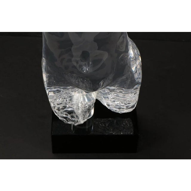 Mid-Century Modern FemaleTorso Sculpture in Solid Lucite For Sale - Image 9 of 10
