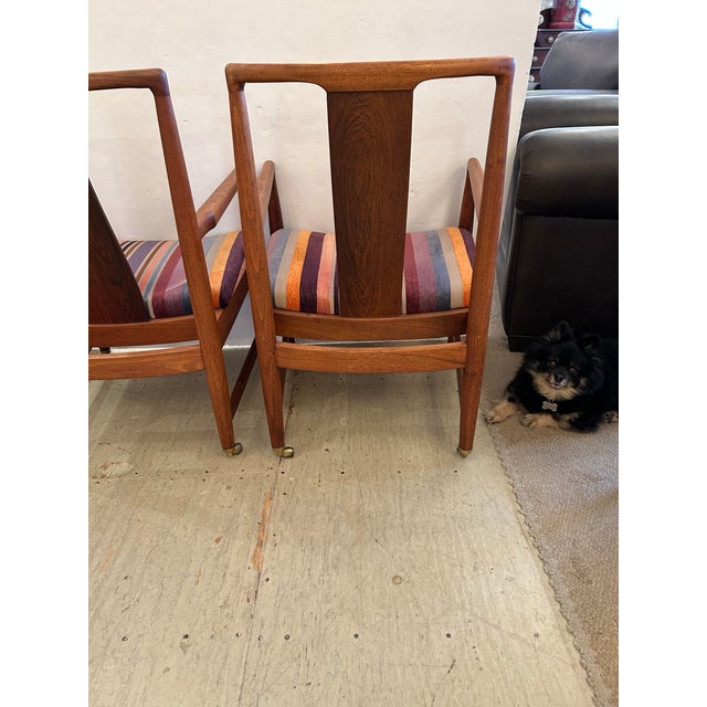 Wood John Stuart Mid Century Modern Teak Armchairs - A Pair For Sale - Image 7 of 14