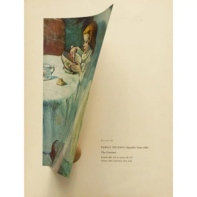 Pablo Picasso 1956 After Pablo Picasso "The Gourmet", Vintage Full-Color Print For Sale - Image 4 of 8