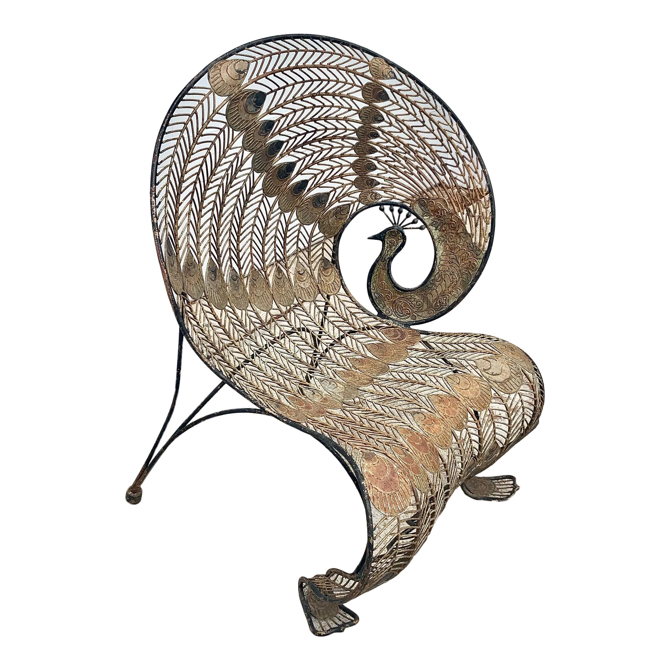 vintage-wrought-iron-peacock-