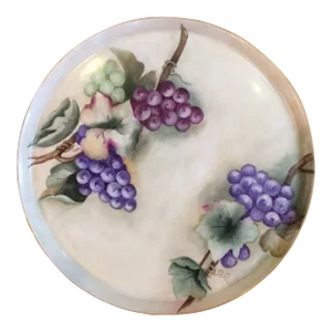 Limoges Grape Motif Charger Plate Platter