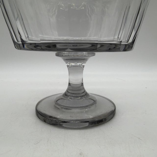 Antique Blown & Cut Flint Glass Covered Compote, Probably Pittsburgh, Circa 1840s For Sale - Image 4 of 18