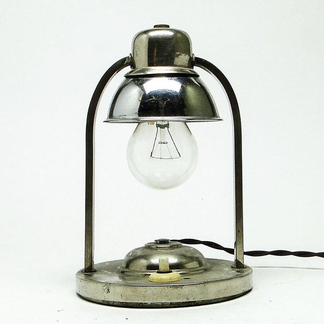 Silver Vintage Table Lamp, Germany, 1930s For Sale - Image 8 of 10