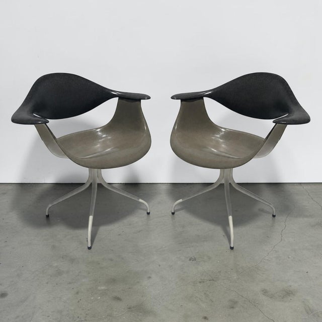 1950s George Nelson for Herman Miller Swag Leg Daf Chairs - a Pair For Sale In Miami - Image 6 of 10