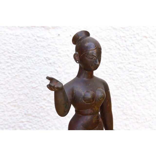 Indian Antique Indian Bastar Mother Goddess Sculpture For Sale - Image 3 of 10
