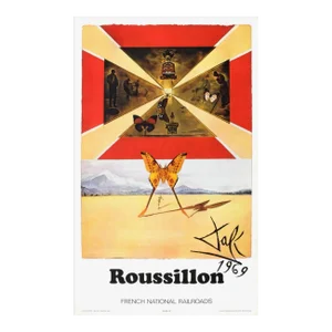 1969 Salvador Dali Sncf, French National Railroads : Roussillon Small Poster