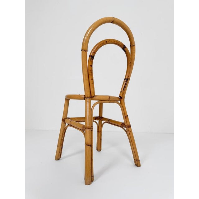 Mid-Century Italian Bent Bamboo and Vienna Cane Dining Chairs, 1960s, Set of 5 For Sale - Image 9 of 18