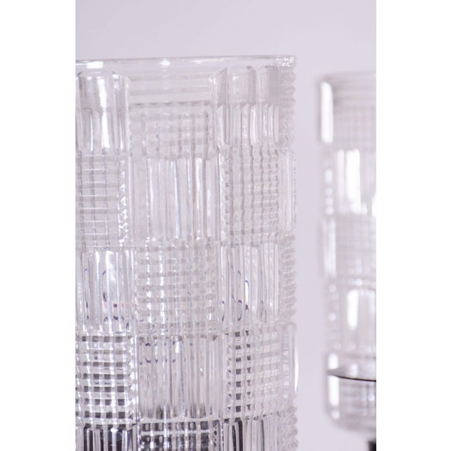Mid-Century Chandelier in Chromed Steel and Glass by Drukov, Czech, 1970s For Sale - Image 6 of 11