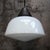 Metal Art Deco White Opaline Glass Pendant Light, 1920s For Sale - Image 7 of 8