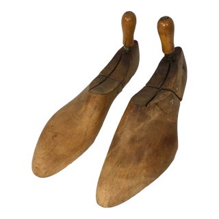 19th Century Hardwood Shoe Lasts With Handles - a Pair For Sale