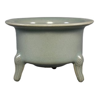 China Vintage Longquan Celadon Tripod‑Footed Censer For Sale