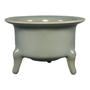 China Vintage Longquan Celadon Tripod‑Footed Censer