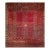 Near Square Size Vintage Turkmen Tekke Ensi in Prayer Pattern in Red, Navy, Ivory, Blue For Sale