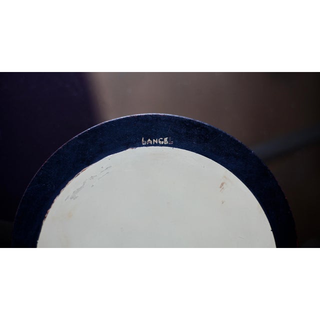 Brown Vintage French Lancel Mirror in Leather and Wood, 1960s For Sale - Image 8 of 15