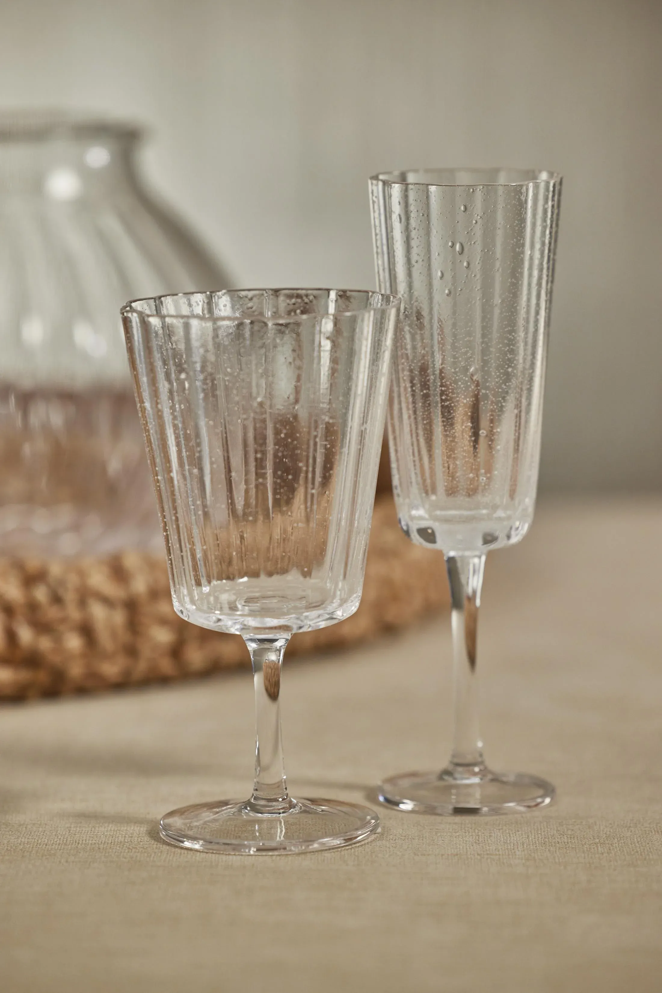 Barletta Bubble Wine Glasses, Set of 4 | Chairish
