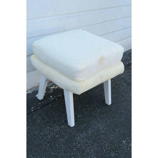 Mid Century Modern Painted Ottoman Foot Stool For Sale - Image 9 of 10