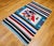 Textile Vintage Southwestern Pictorial Kilim Rug, Handwoven Aztec Design, Blue & Ivory, 4x8 For Sale - Image 7 of 8