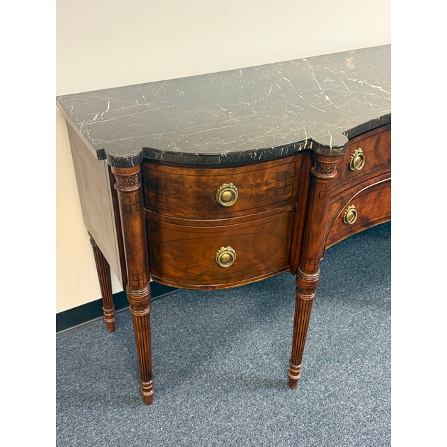 Drexel Heritage Serpentine Inlaid Sideboard For Sale - Image 9 of 12