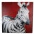 Contemporary Zebra Portrait – Embellished Giclée on Canvas, 48" X 48" For Sale