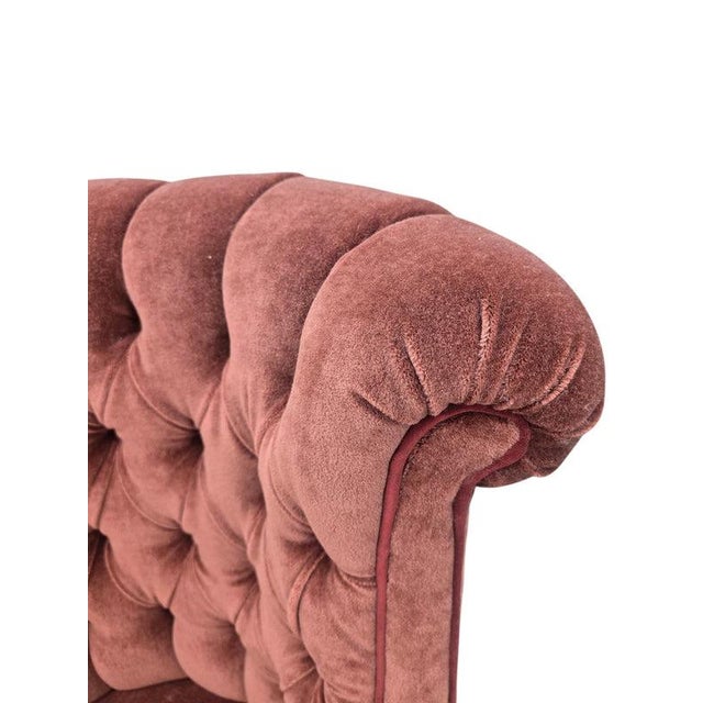 Wood Vintage Queen Anne Style Tufted Wingback Chairs Newly Reupholstered - Pair For Sale - Image 7 of 14