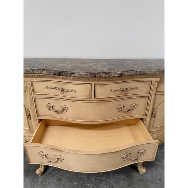 Marble Top Credenza For Sale In Los Angeles - Image 6 of 13