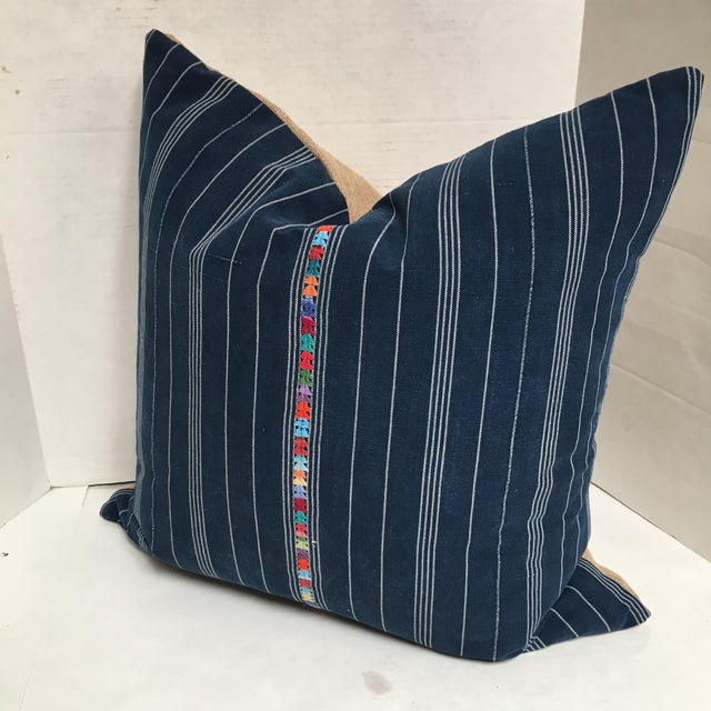 Custom Blue Corte Vintage Fabric Pillows Pair Chairish