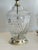 American Vintage 1970s Diamond Pattern Lead Crystal Table Lamps, a Pair For Sale - Image 3 of 11