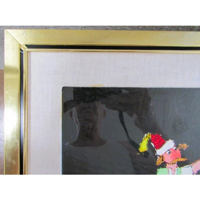 1960s Lithograph Print by Jovan Obican Titled "Jewish Wedding" Framed Signed For Sale - Image 9 of 10
