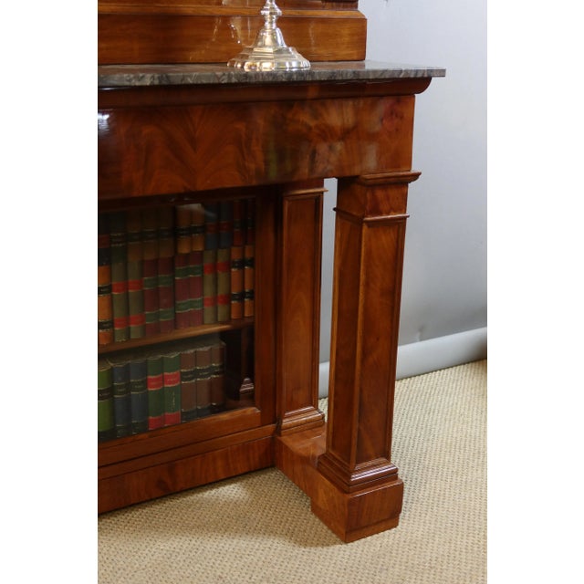 19th-century display cabinet with pilasters exceptional 19th-century mahogany display cabinet with pilasters. This highly...