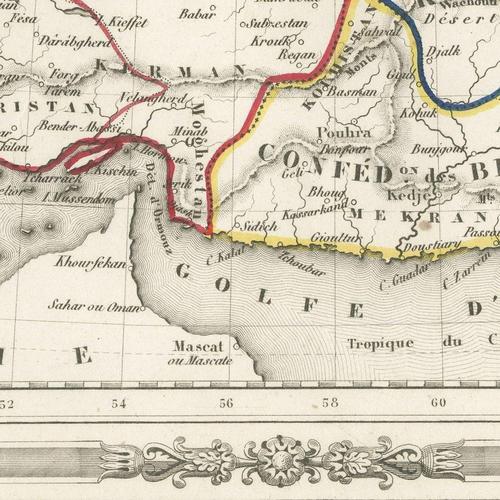 Antique Map of Herat by Levasseur, 1846 For Sale - Image 9 of 12