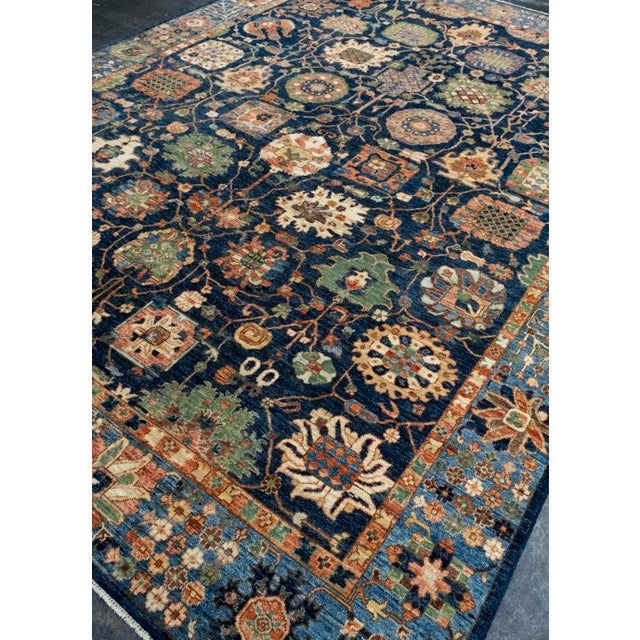 Turkish Oriental Handmade Runner Rug 8'10" x 11'9" #17014 For Sale - Image 3 of 8
