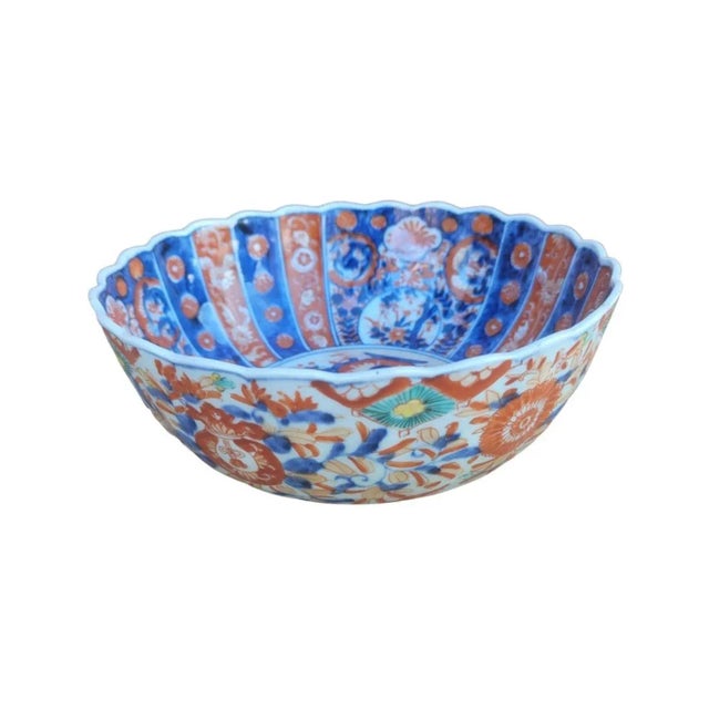 19th Century Japanese Imari Decorative Centerpiece Bowl For Sale - Image 9 of 9