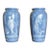 Pair of Antique Limoges Pâte-Sur-Pâte Blue Porcelain Vases For Sale