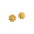 1950s Pair of 22k Yellow Gold Floral Stud Earrings With Screw Backs For Sale In New York - Image 6 of 11