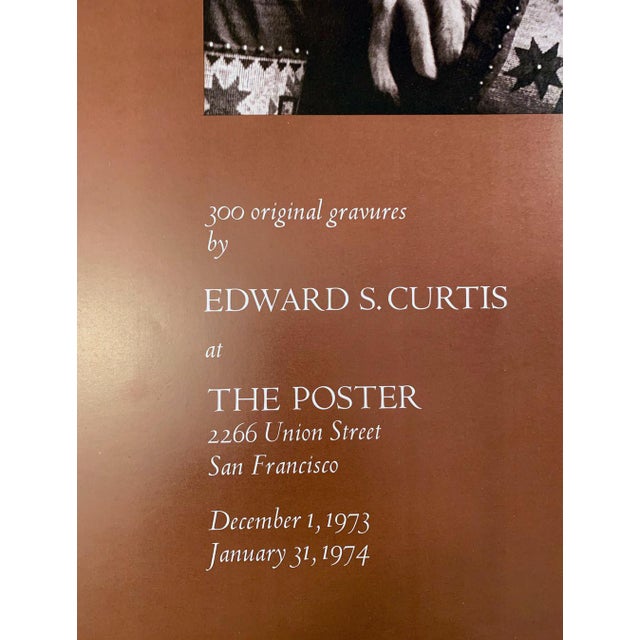 Edward Curtis American Indian Super Photography Poster, 1973 For Sale - Image 4 of 4