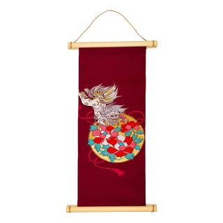 Japanese Ceremonial Silk Wall Tapestry by Renaras For Sale