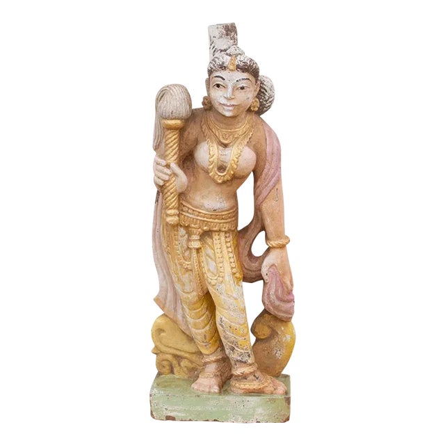 Antique Indian Stone Garden Statue For Sale