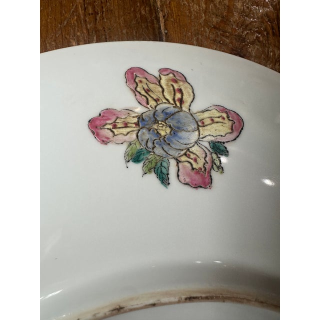 20th Century Chinese Famille Rose Imperial Portrait Porcelain Charger With Qianlong-Style Mark, 18” For Sale - Image 4 of 7