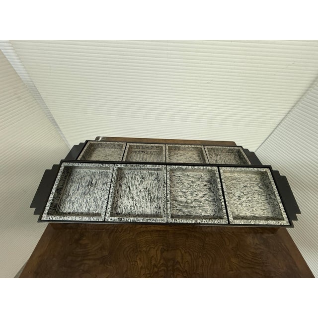 Paint Lacquer Tray's With Removable Plates, Pair For Sale - Image 7 of 12