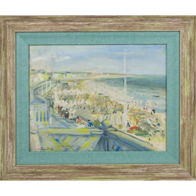By the Beach Oil on Canvas Painting by André Hambourg For Sale - Image 13 of 13