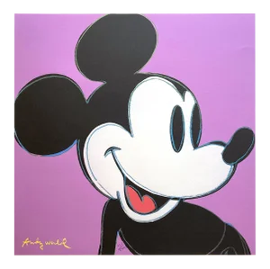 Andy Warhol Vintage 1986 Myths Series Limited Edition Large Fine Art Lithograph Print " Mickey Mouse " 1981