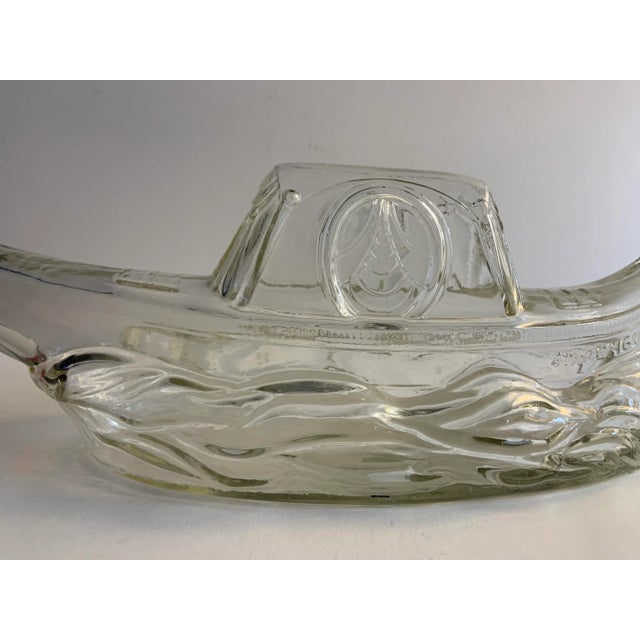 Mid-Century Modern Mid-Century Viarengo Italy Glass Gondola Decanter For Sale - Image 3 of 8